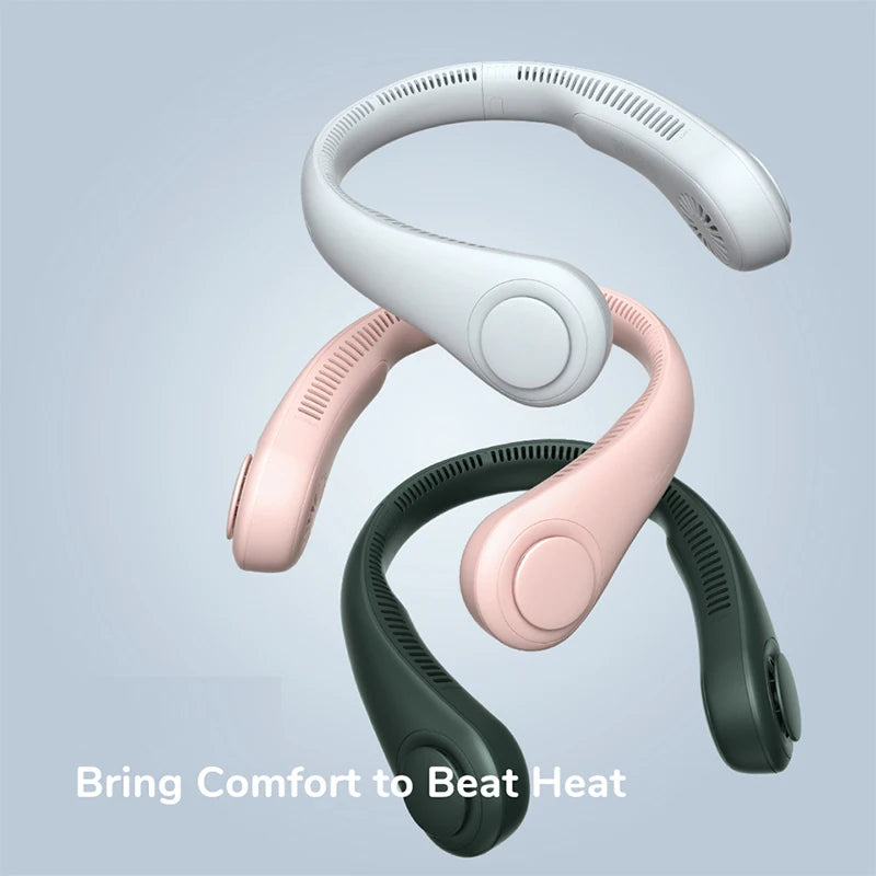 ROFAELEC 360° Bladeless Neck Fan – Ultra-Quiet & Rechargeable